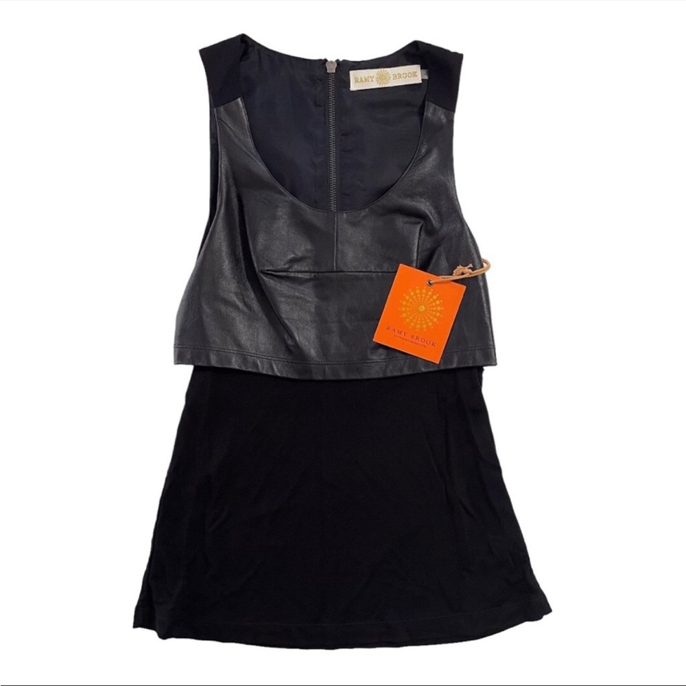 Nwt Ramy Brooke Lana Leather Open Back Tank